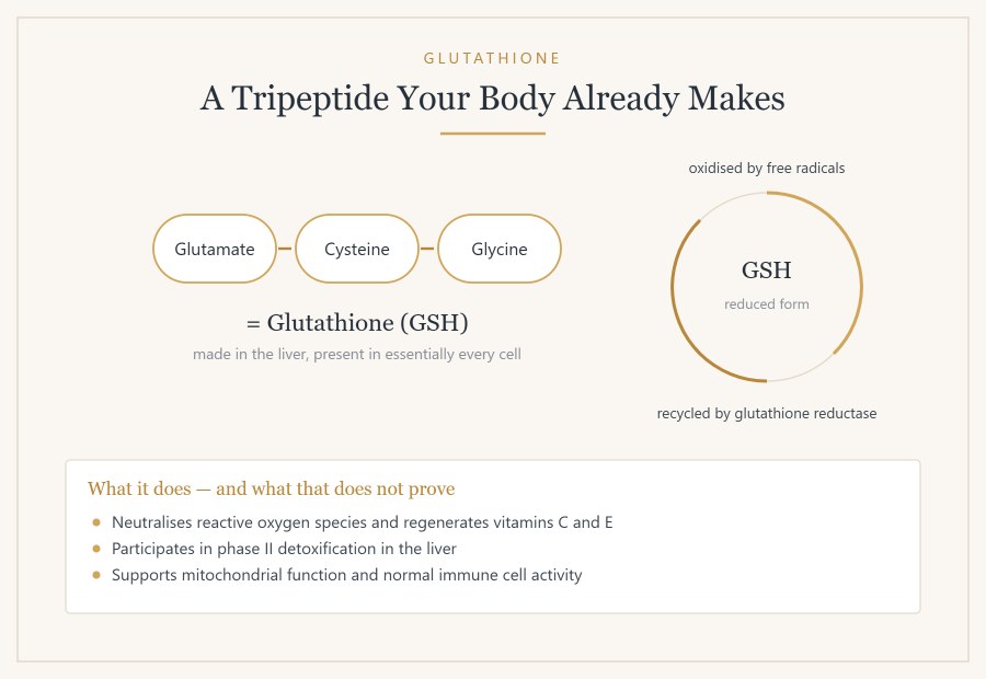 Glutathione structure and its role in cellular redox balance