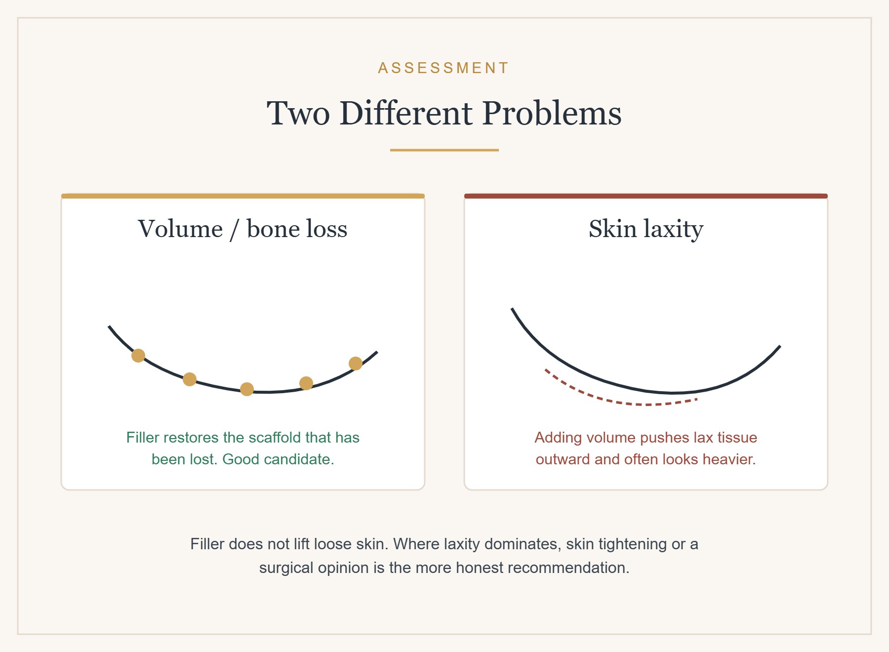Skin laxity versus volume loss: two different problems, two different answers